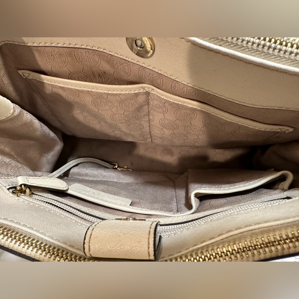 Michael Kors Sutton Python Snakeskin Saffiano Lea… - image 4